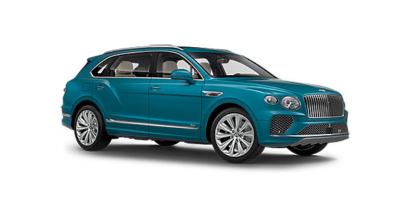 Bentley Hong Kong - Kam Lung Bentley Bentayga EWB Azure front side angled view in Topaz blue coloured exterior. 