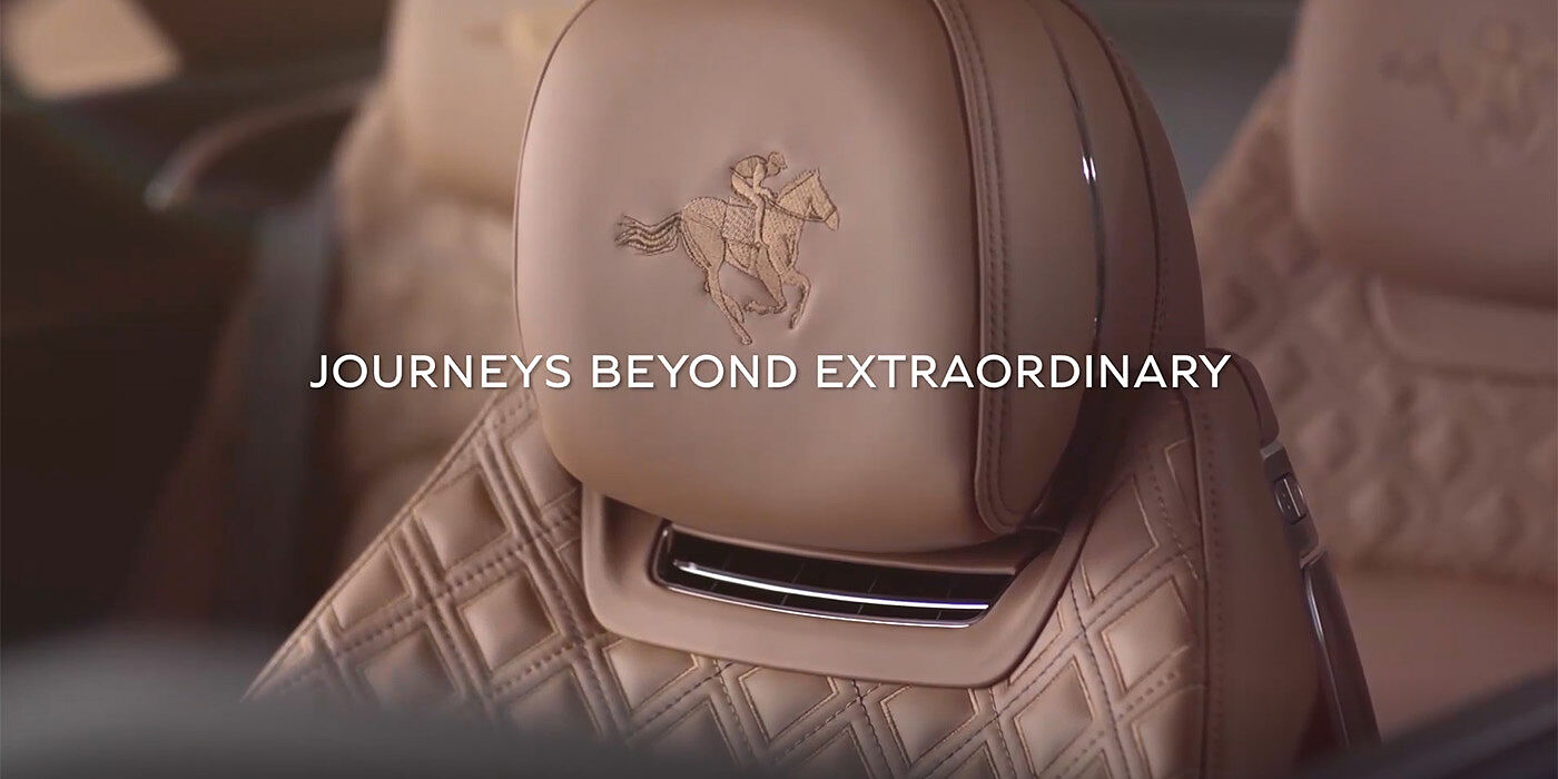 Bentley Hong Kong - Kam Lung Bentley Mulliner bespoke stitched horse racing emblem on headrest